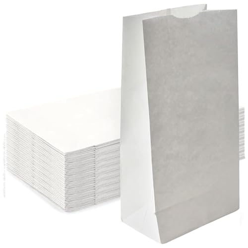 Concession Essentials White Paper Lunch Bags 4 lb 200 Count for Crafts and Holiday Cookies