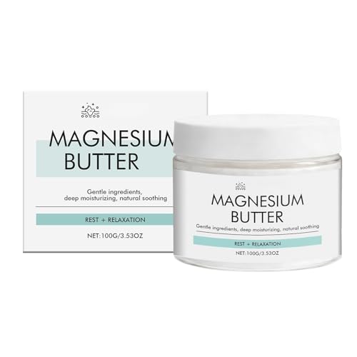 Mantequilla corporal de magnesio – Crema hidratante intensa con cloruro de magnesio y manteca de karité – Calma, nutre y suaviza la piel – Bote de 100 g