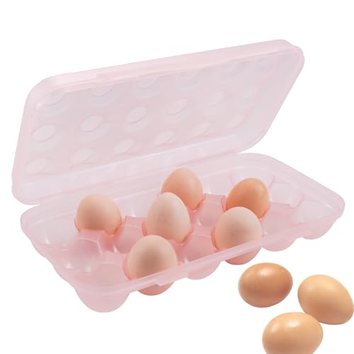 MKNZOME 18 Celdas Hueveras de Plastico, Hueveras para Frigorifico y Cámping, Huevera Nevera, Dispensador de Huevos Porta Huevos Organizador Huevos Nevera