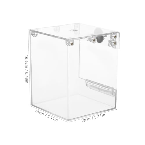 Image of Happyyami Hanging Bird Bath Box for Cage Parrot Cage Bath Multifunctional Bird for Parakeet Cockatiel and Small Birds Space-Saving Birdcage Accessories 6.49 X 5.11 X 5.11 in