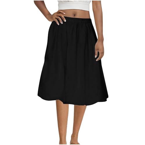 Amazon.com: FZYLQY 2025 Women Knee Length Puffy Skirts Elastic