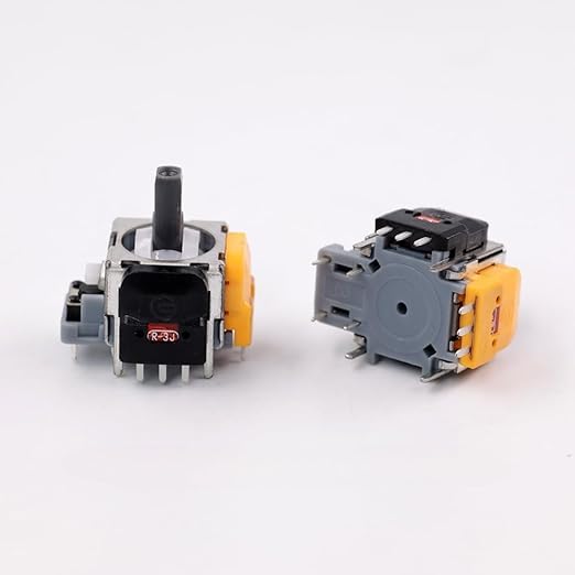 psx store 2pcs hall effect 3d analog sensor joystick module replacement compatible with ps4 analog sensor potentiometer color yellow