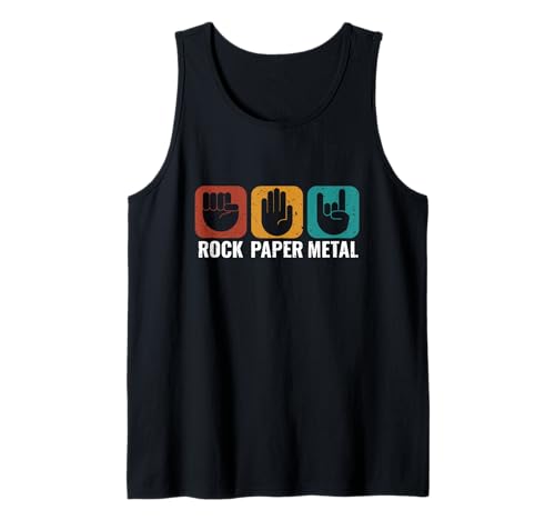Rock Paper Metal Fan aus Metalhead-Metal-Musik Tank Top