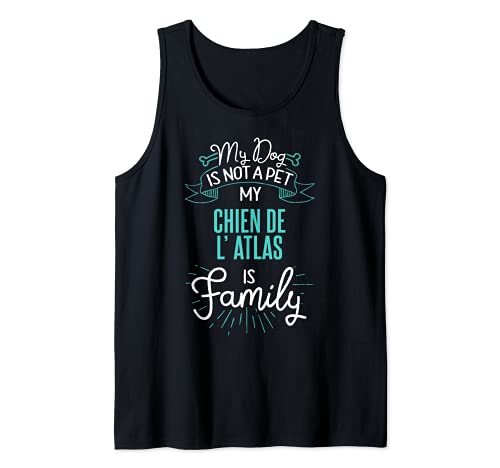 Cute Chien De L' Atlas Design Family Dog Giftn Tank Top, Black