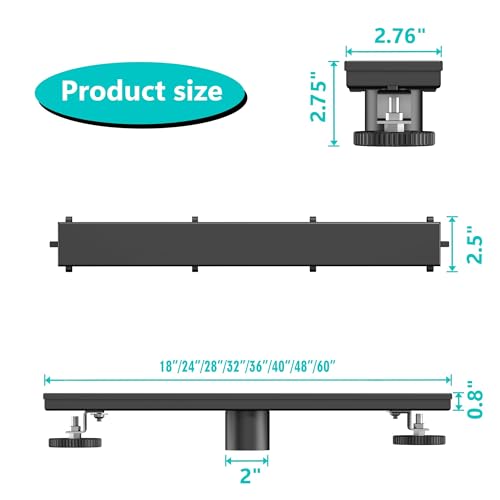 Neodrain 48 in Matte Black Linear Shower Drain with 2-in-1 Flat & Tile Insert Cover, 304 Stainless Steel Rectangle Shower Floor Drain,Floor Shower Drain
