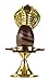 ASHIRWAD Narmadeshwar Shivling with Brass Jalheri (Yoni) Narmada River Banalinga Shiva Lingam Stone for Puja | AE000203-01 (2.5-inch)