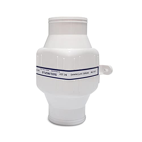 Image of 3 inch in-line Marine Bilge Air Blower 12V 130CFM Centrifugal Bilge Fan