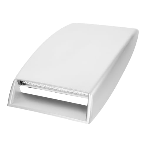GALPADA Car Hood Scoop Decorative Air Flow Vent for Diy Installation Adhesive Tape Base Fits Vehicles Silver Color No Drilling Required