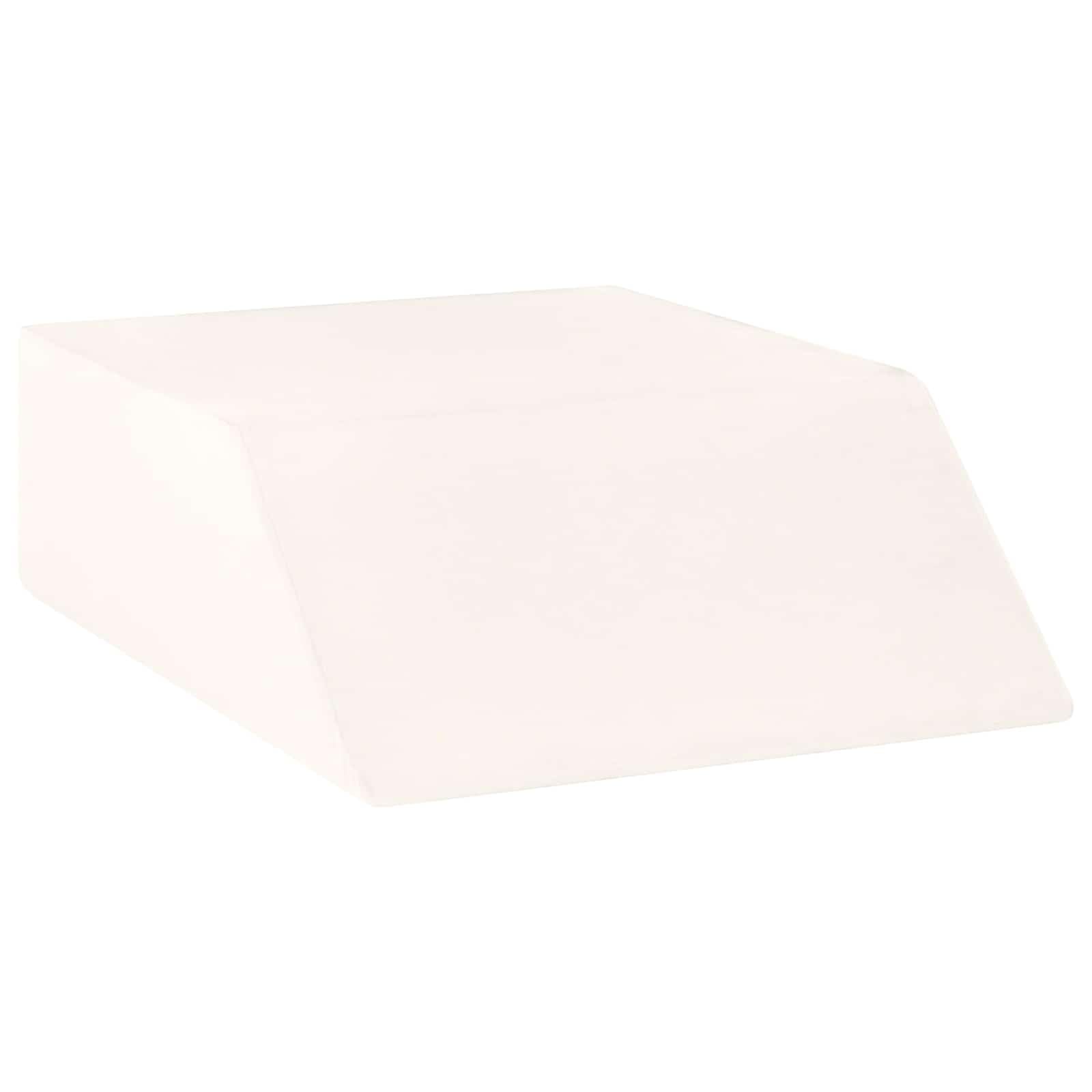 Fengshui Poduszka na nogi uniwersalna biała 63 x 52 x 19,5 cm pianka PU | Miękki aksamitny pokrowiec, zdejmowany pokrowiec, mocne wsparcie, wszechstronne zastosowanie