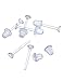 Clear Plastic Ear Piercing Retainers - 6 Pairs