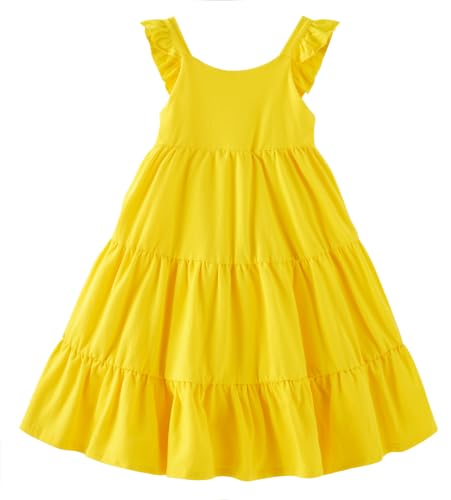 Image of Vieille Toddler Girls Summer Dress Ruffle Casual Beach Sundress 2-8 Years