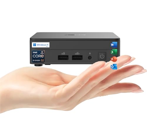 ASUS NUC 13 Pro Slim Mini PC Desktop Intel Core i5-13420H(4.6GHz) Processor 16GB RAM 256GB SSD 4K Quad Display USB HDMI Thunderbolt Wi-Fi 6E Bluetooth RJ-45 Win11 Pro MS Office for The Web