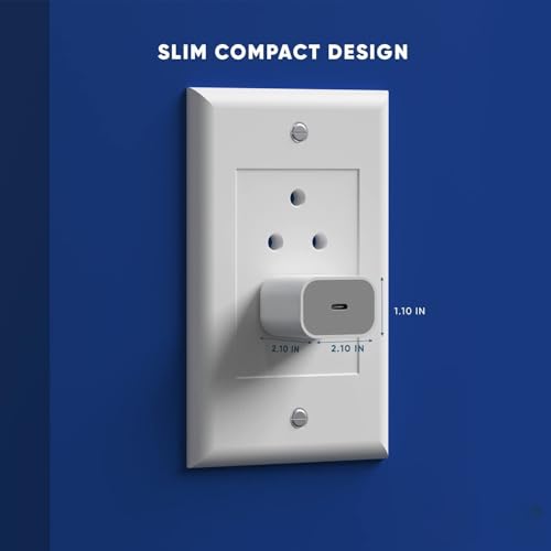 Image of NIZIX 20W PD Charger Type C Adapter [6 Month Warranty] Compatible with iPhone 16 /16 Plus /16 Pro /16 Pro Max, iPhone 15 /15 Plus /15 Pro /Max, 14 /13 /12 Series, White