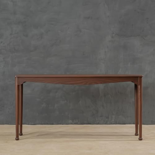 Image of Solid Wood Console Table for Living Room | Wooden Modern Side Entrance Table for Home & Office | Entryway Hallway Foyer Table with Shelf Storage