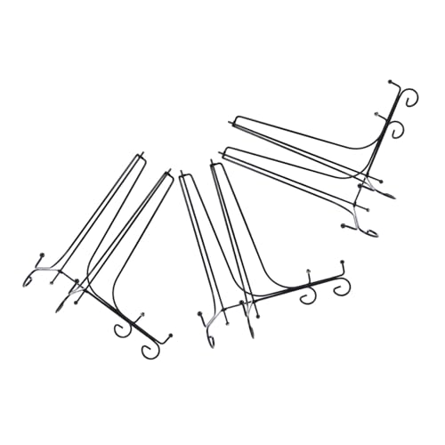 JUMPLAWN 3個 プレートホルダー 卓上イーゼル 写真を展示するための アイアンイーゼル 額縁スタンド 装飾皿スタンド プレー