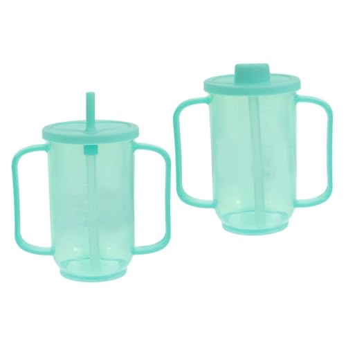 PENIKOKO 2 pièces Gobelet Personnes Âgées Ergonomique Anti-déversement Lot Tasse pour Adultes Handicapés Coupe-fluide avec Prise Facile pour Eau Soupe et Médicaments
