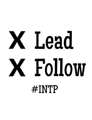X Lead X Follow: Blank Notebook Journal For Myers Briggs INTP Personality