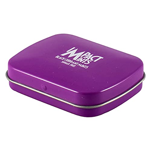 Image of Impact Mints sugar-free Mints Blackcurrant Flavor (Pack of 9) 14g each, for everlasting & pleasant breath, product of Germany, pocket friendly mints in classictin packaging
