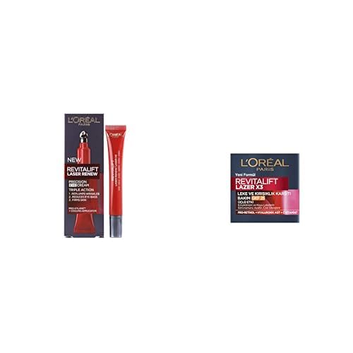 L'Oréal Paris Revitalift Lazer X3 Yaşlanma Karşıtı Göz Bakım Kremi (15 ml) + L'Oréal Paris Revitalift Lazer X3 Leke ve Kırışıklık Karşıtı Bakım Gkf25 (50 ml)
