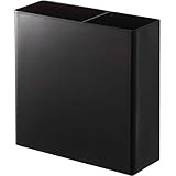 山崎実業(Yamazaki) マグネット キッチンツールスタンド ブラック 約W13.5XD5XH14cm タワー 浮かせる収納 簡単取り付け 5147