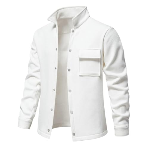 Veste de poche à revers homme automne hiver manteau doublure peluche