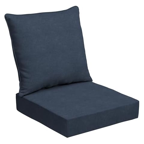 Arden Selections Oceantex Outdoor Deep Seating Cushion Set 24 x 24, Ocean Blue Cover