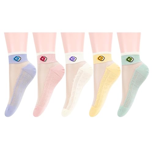 Image of Benefeet Sox Womens Sheer Socks Girls Lace Mesh Ankle Socks Transparent See Through Summer Sock Ultra Thin Nylon Short Sock
