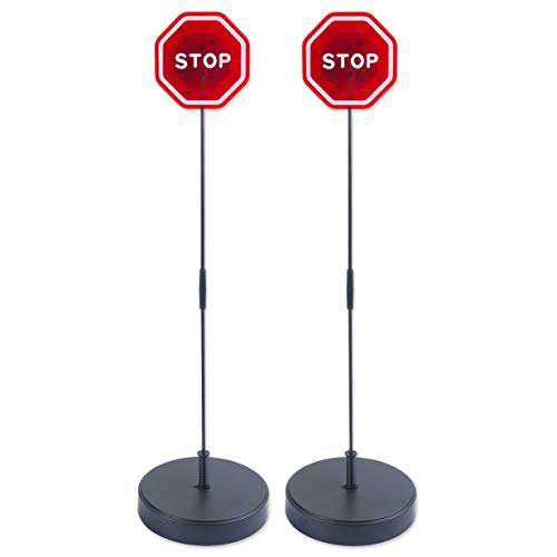 Andalus Brands Flashing LED Stop Sign Garage Parking Assistant System | Bumper Sensor,Red