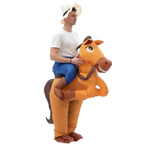 Costume gonflable de cowboy adulte portable pour animation de kermesse
