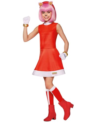 Disfraz infantil Amy Rose Sonic the Hedgehog miniatura 2