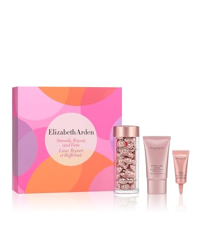 Elizabeth Arden - RETINOL + HPR, SET DE CERAMIDAS para Alisar, Reparar y Fortalecer, 60 Cápsulas de Retinol, 5ml de Crema para Ojos con Retinol, 15ml de Crema Hidratante, Regalo para Mujeres