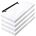 Lestarain Juego de 4 Estante Balda Flotantes Pared Madera Estanteria Pared Negra Libreria Repisas Invisibles Decorativo CD para Salon Dormitorio Cocina (50x23x3.8cm)