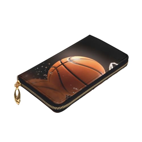 Basketball Wallet for Men Women Long Purse Leather Clutch Large Business Handbag Travel Phone Holder Credit Card Holder Money Case with Zipper Leather Wallets Gift3