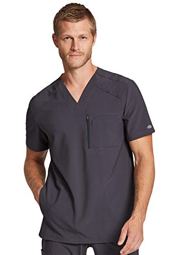 Blouse Dickies DK930 col V étain XS idéale pour les longues gardes médicales