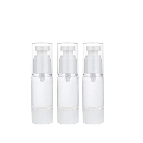 Airless Vacuum Spray Bottle，UUJOLY Face Mist Plastic Spray Bottle，3 Pack Clear Refillable Fine Mist pump Bottle Set Containers Travel Cosmetic Toiletry for Lotion Toner Perfume Sample (30ml)