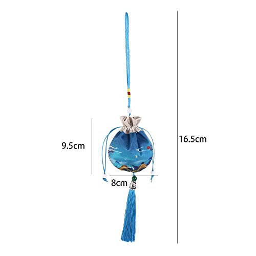 Bolsa de tela estilo antiguo para sachet con cordón miniatura 3