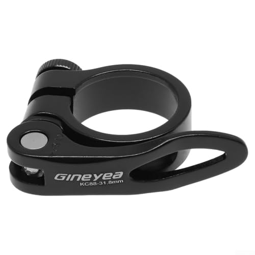 Abrazadera para tija de sillín de bicicleta de carretera 31 8/34 9 mm, liberación rápida para ajustes sin esfuerzo (31,8 mm, negro)