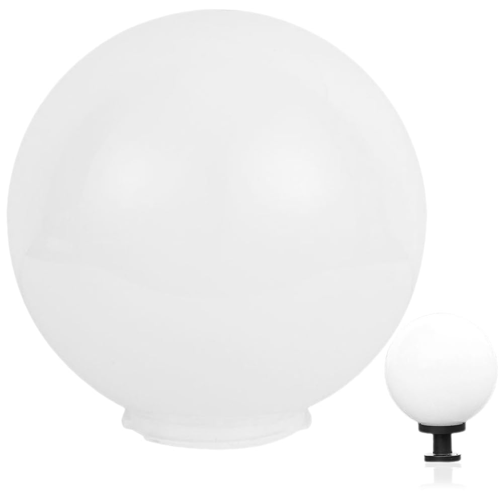 AUTSUPPL Outdoor Waterproof Globe Lamp Shade 5.91In Round Ball Shape Acrylic Lampshade Replacement Fixture Protector for Ceiling Wall Light and Bedroom Decor