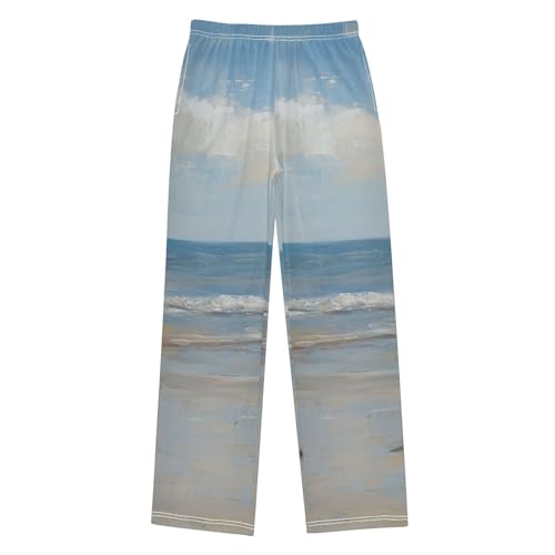 Boys' Pants Happy Couple Beach Long Bottoms Jogger Pants Elastic Waist Trousers with Pockets S-XL