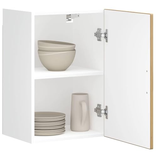 Vetnasa Armario de Pared Cocina Porto Madera ingeniería Roble Artesanal Mobiliario, Armarios y Almacenamiento, Armarios de Cocina Marrón 12,25 KG
