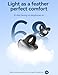 Open Ear Clip Headphones, Bluetooth 5.3 Wireless Earbuds 12H Playtime, DT5.0 Leakproof Stereo Bass, CVC 8.0 Noise Cancelling Mic, IPX5 Waterproof, Secure Comfort Fit for Running, Work, Driving