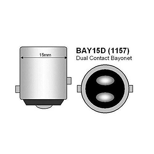 Image of CLOUDSALE, Your Store, Your Place 2800L BAY15D P21 /5W 2057 7528 1157 Dual Connector Led Bulb Front Rear Turn Signal Bulb and Canbus Error Free Led Red, (Pack of 2,Straight Pin) Led