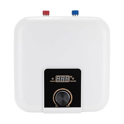 1500W Electric Mini Tank Water Heater with LED Display, 2.11 Gallons Instant Sink Hot Water Heater Under Sink Small Hot Water for Kitchen Home RV, Shelf, Wall or Floor Mounted