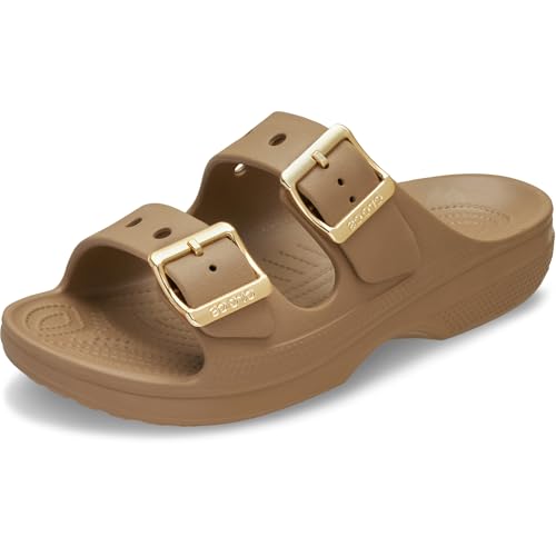 crocs �N���b�N�X �T�^�f�[ ���^���b�N�o�b�N�� �T���_�� �E�B�����Y 213316 (2EY Sepia, ���{�̌C�̃T�C�Y���@, ��l, ���l, 22.0 cm)