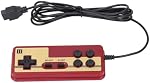 FC Host Handle Spare Game Controller, 8 Bit 9 Pins Wired Video Game Player Handle, Continuous Startup Wired Red White Game Console Handle, for Nostalgic Gaming Experiences