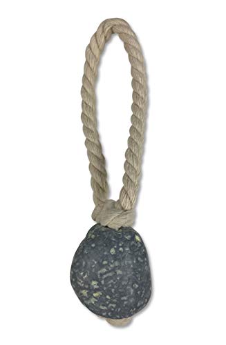 Abrazadera para cortinas con imán, de piedra gris