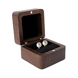 Box ad anello nuziale in legno - mogano artigianale del petto del ricordo, elegante custodia di presentazione | CERIMONY INTERNI VELVET cimelio, recipiente di deposito romantico compatto, proposta di