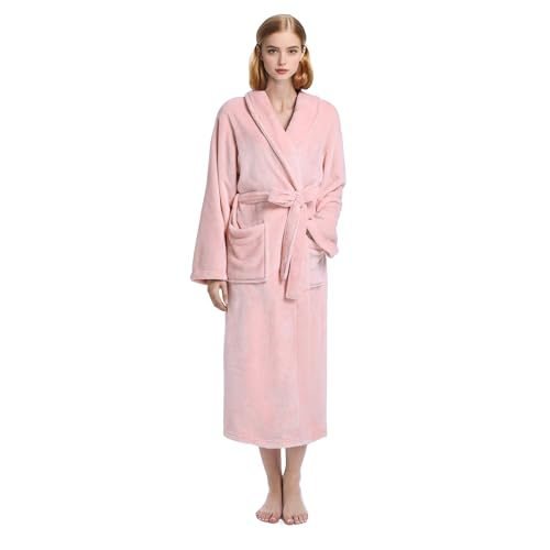 Image of Eonkasp Plush Soft Robes for Women, Premium Fleece Womens Robe Cozy Warm Bathrobe