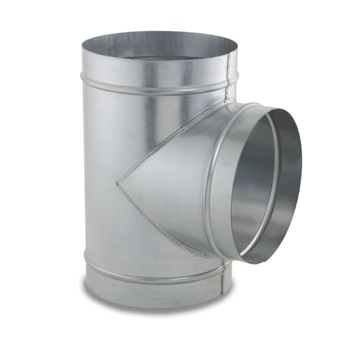 CAEXVEN TE de 90º en Acero Galvanizado - Serie Helicoidal - 300mm