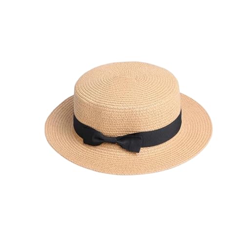 Chapeau de soleil en paille premium pour femme avec ruban nœud papillon élégant d'été